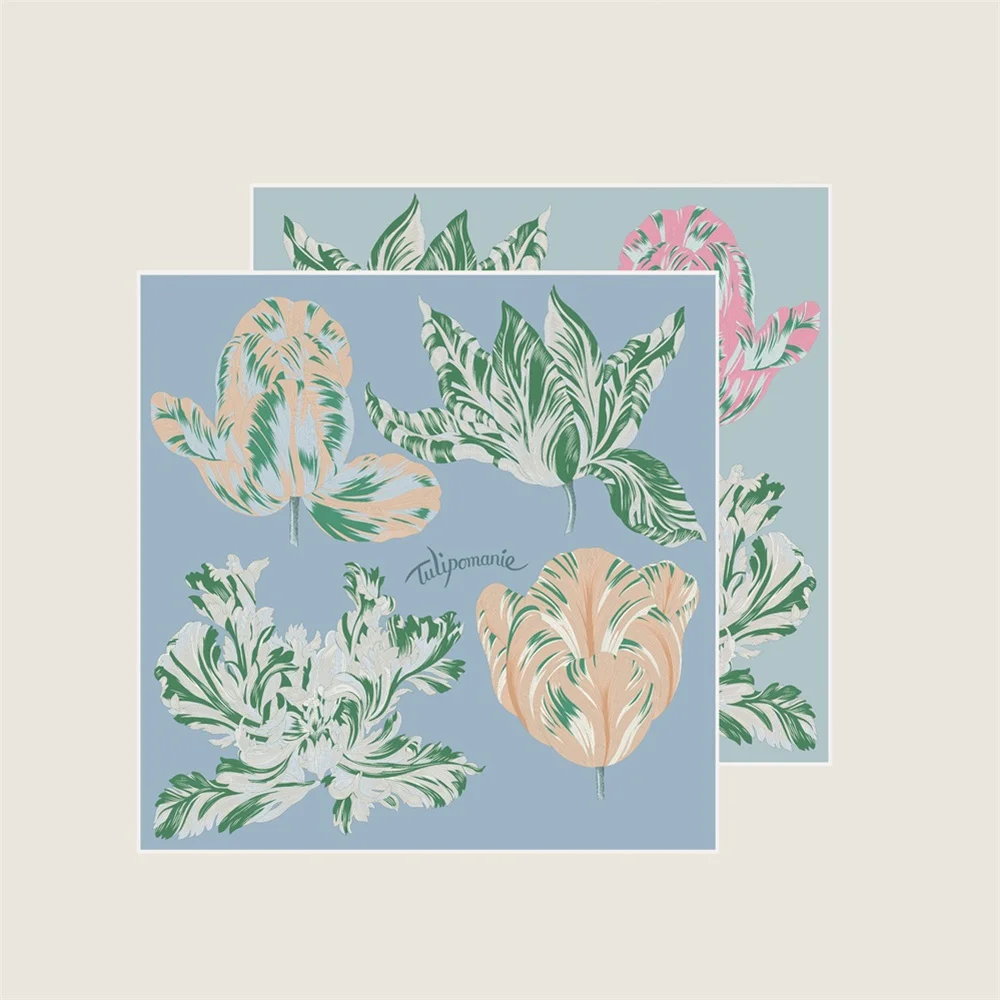 2025 جديد الأوشحة الحريرية مزدوجة مطبوعة حك وشاح حريري النساء شالات فاخرة تصميم الحجاب موضة ساحة كرة لولبية وشاح منديل #2