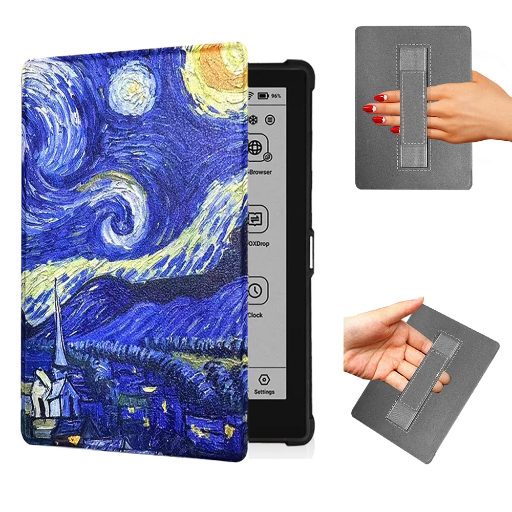 Funda para Onyx Book Poke 6 6S 5 5S Go 6 "pulgadas acrílico + TPU cubierta delgada Flip Book Cover con correa de mano