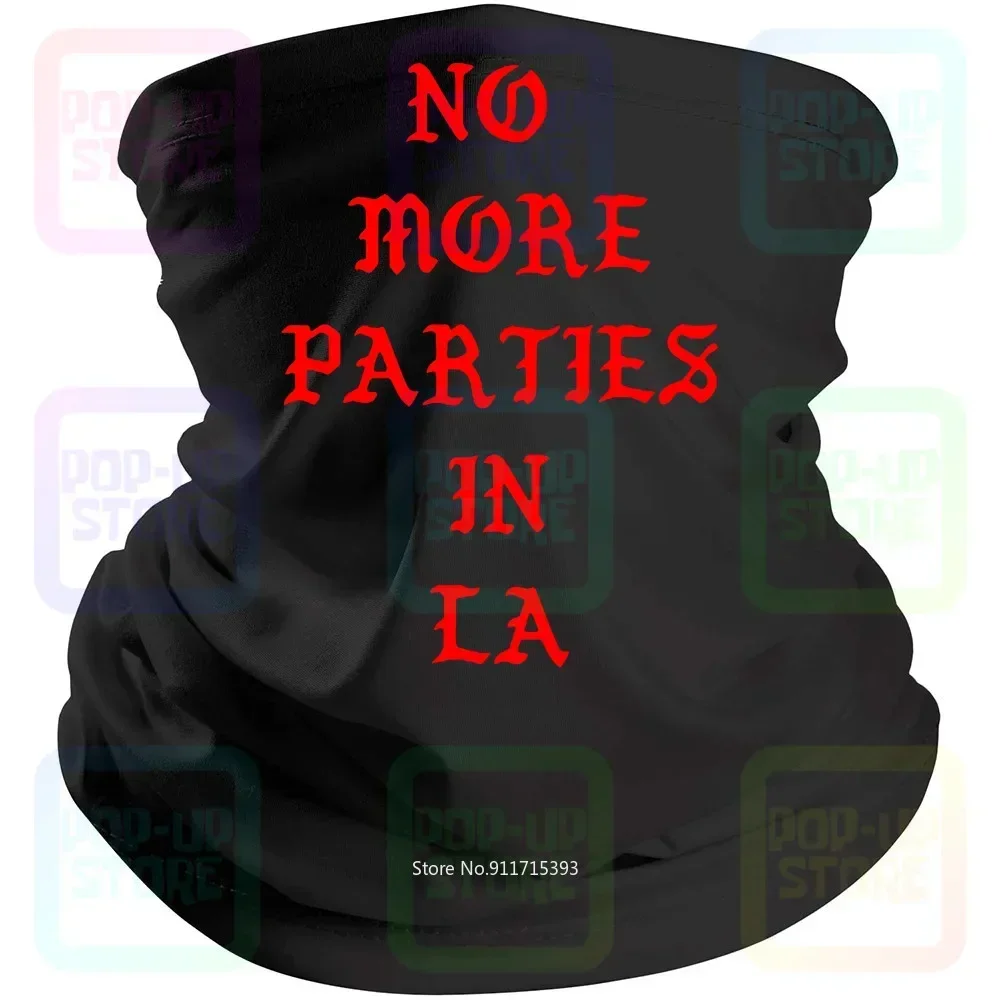 No More Parties In La I Feel Like Pablo White Kanye Tlop Merch Black Bandana Mask Scarf Neck Gaiter Mouth Cover