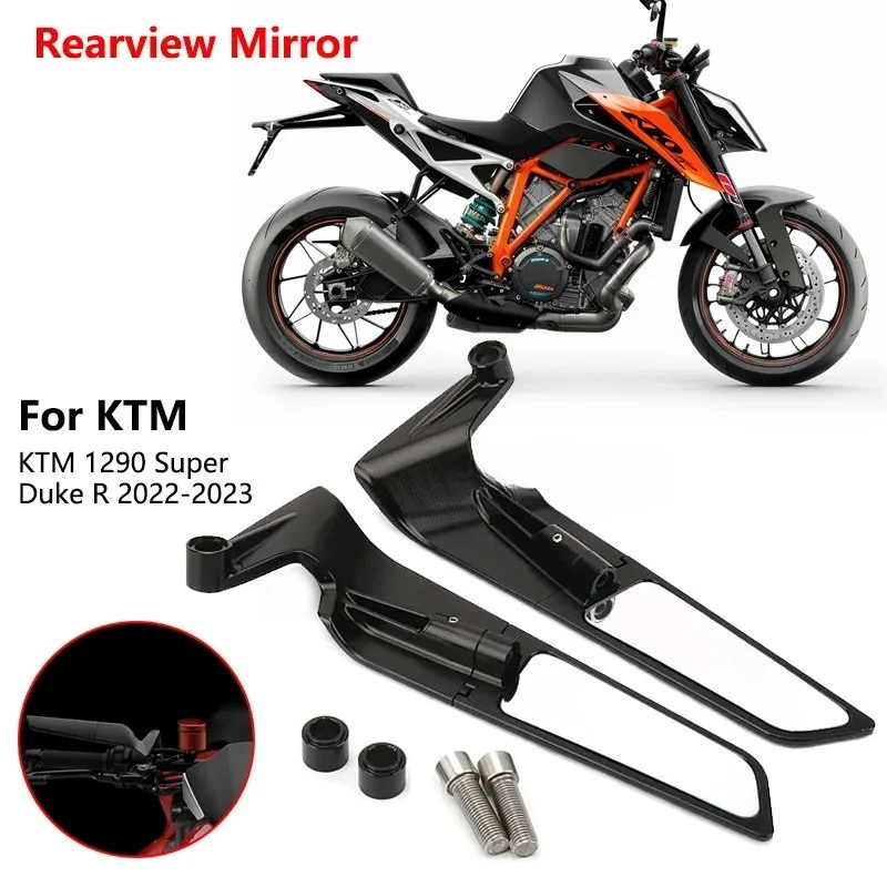 Für KTM Motorrad Rückspiegel Seitenspiegel Drehbare Flügel Neue Rückspiegel für Verbesserte Sichtbarkeit