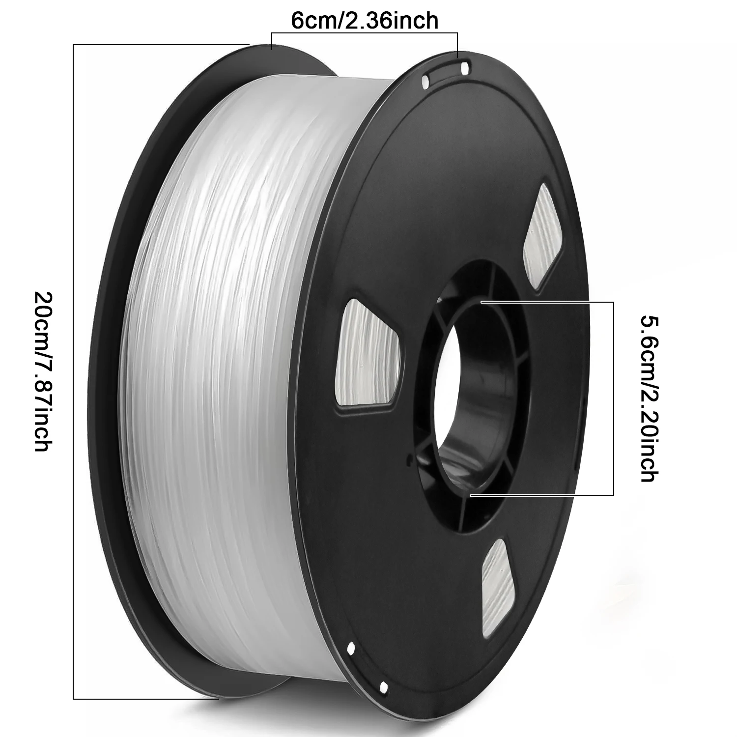 1,75 mm PETG Transparentes 3D-Drucker-Filament Material Verbrauchsmaterialien 250 g 1 kg PETG Transparentes 3D-Drucker-Material – Detail 1