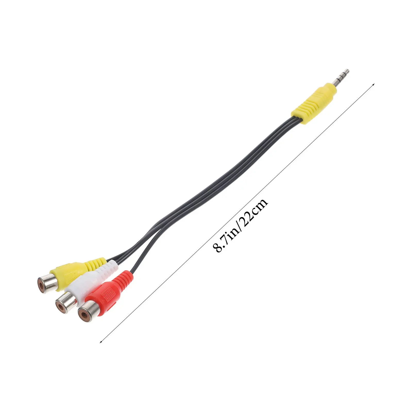 3 قطعة محول Av إلى ثلاثة سلك توصيل الصوت والفيديو لجهاز استقبال الأقمار الصناعية متعدد الاستخدام وقابل لإعادة الاستخدام #4