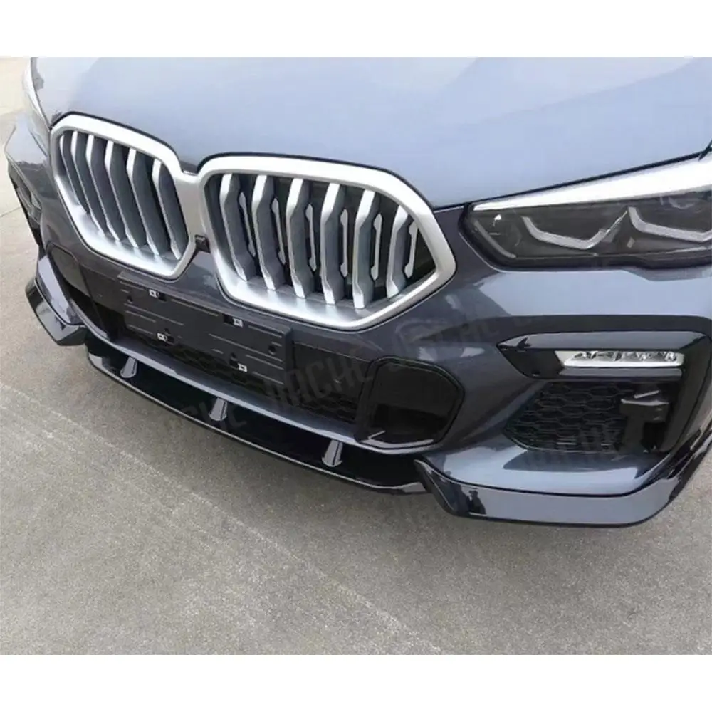 

ABS Three section Front Bumper Lip Rear Diffuser With Splitters Side Skirts Extension Body Kits for BMW X6 G06 M Sport 2020-2022