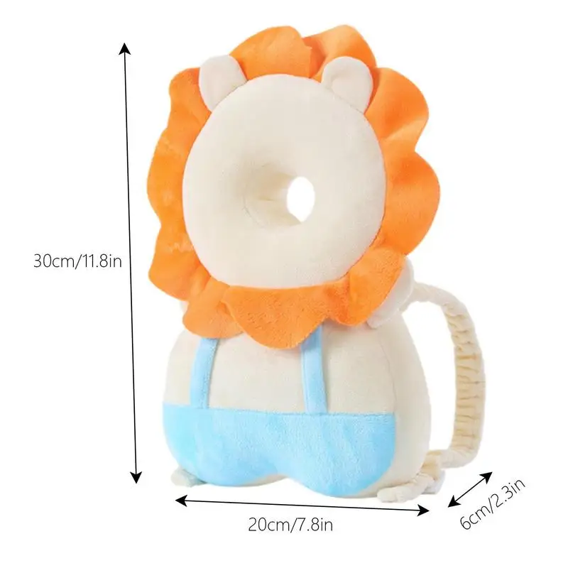 Criança Baby Head Protector Almofada De Segurança, Almofada De Leão, Voltar Evitar Feridos Desenhos Animados Almofadas De Segurança, Respirável Anti-gota Travesseiro