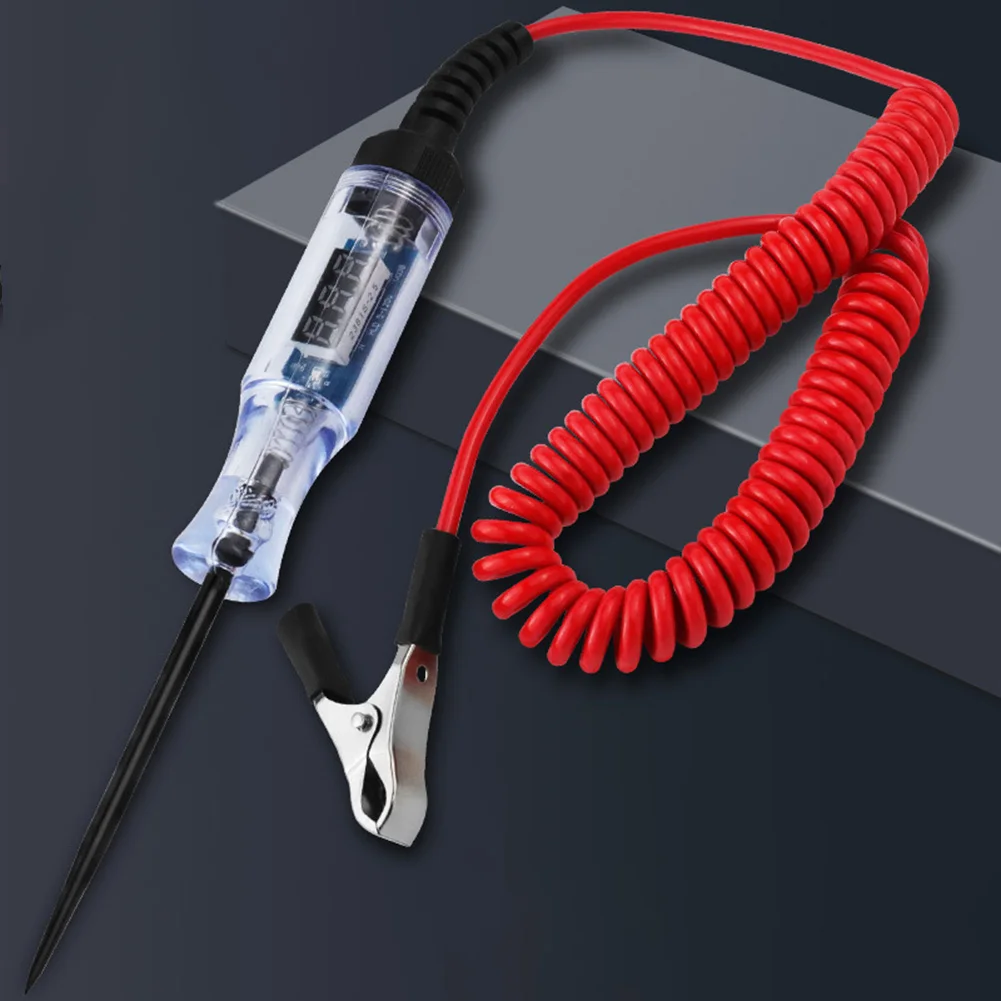 Caneta testadora de circuito de tensão com braçadeira de jacaré 5-120v, caneta de teste de sonda de diagnóstico de carro, ferramentas de reparo para verificação de circuitos, 1 peça