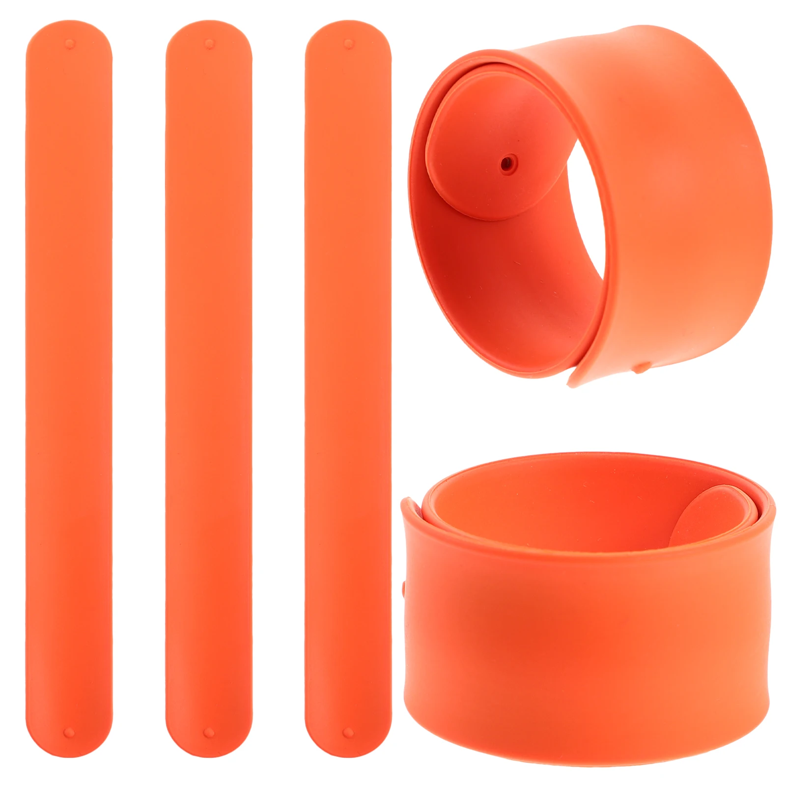 

5Pcs Silicone Slap Bracelets for Children Simple Design Easy to Use Wrist Circle Bands for Parties Birthdays Classroom Rewards