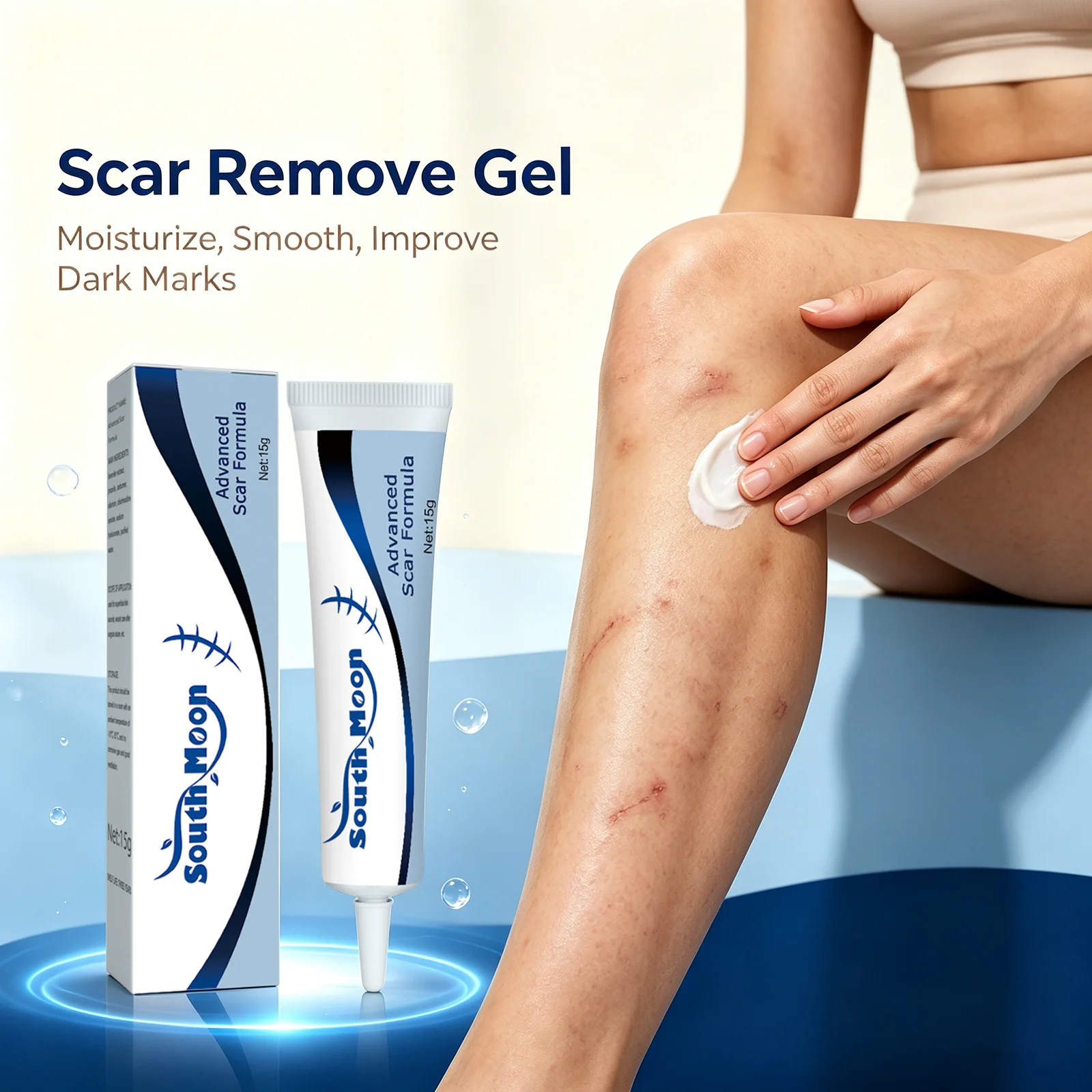 Scar Removal Gel Promote Healing Fade Away Traces Reduce Scar Bump Repair Damaged Skin Relieve Scar Dry Itchy Portable Design