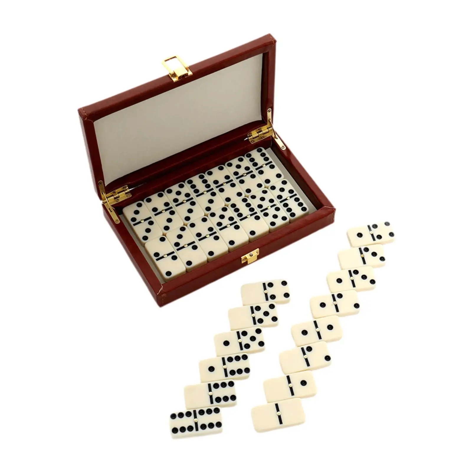 Dominoes Game Set with Elegant Box Gifts Educational Tool for Travel Adults