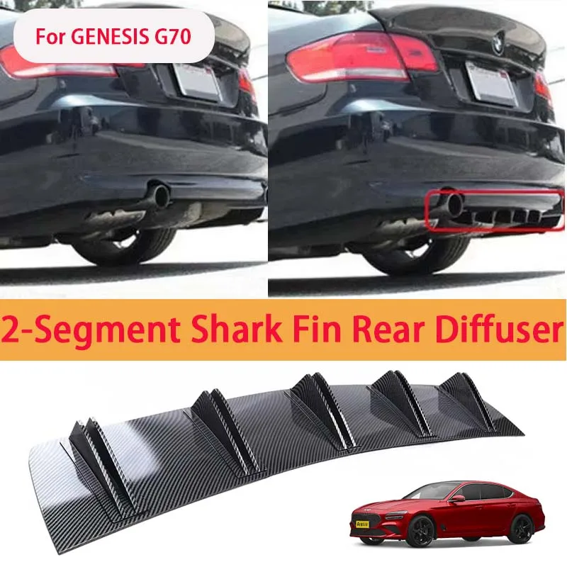 For GENESIS G70 Shark Fin Rear Diffuser Split Chassis Spoiler Auto Aerodynamic Parts Aerodynamic Modification