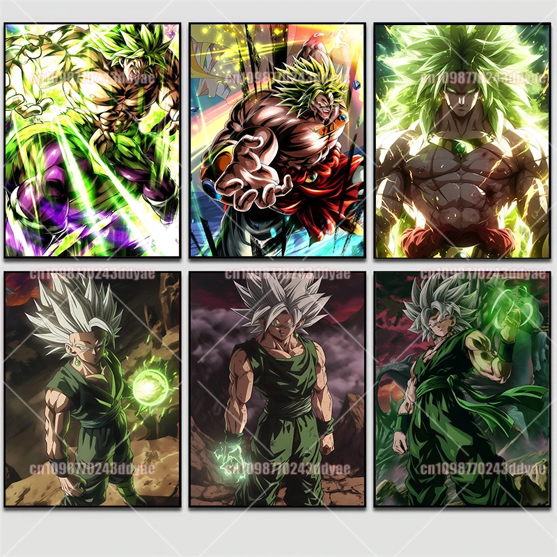 

Printed Character Broly Anime Dragon Ball Poster Canvas Painting Home Bedroom Art Decoration Oil Painting Children's Gift