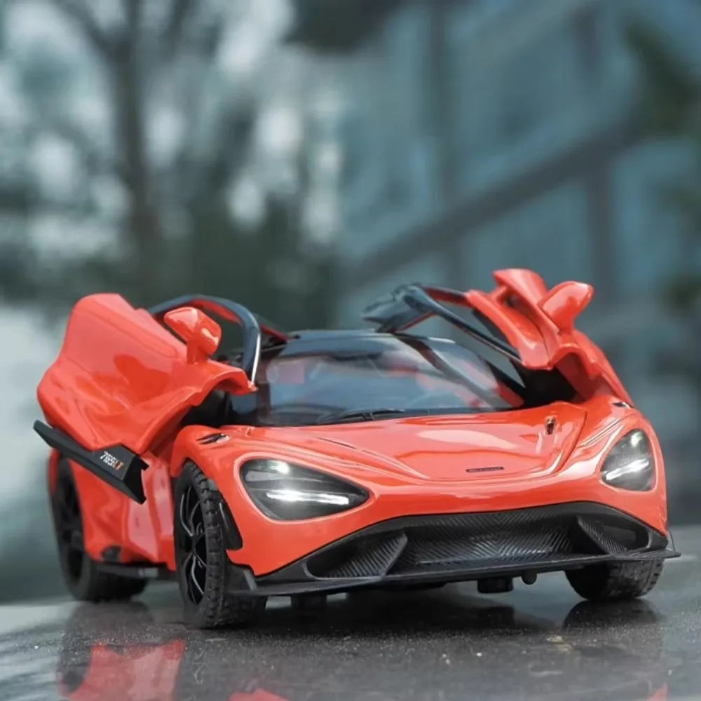 

1:32 Scale 765LT 720S Toy Car Model Alloy Diecast Pull Back Sound Light Vehicle Models Toys for Boys Birthday Gift Collection