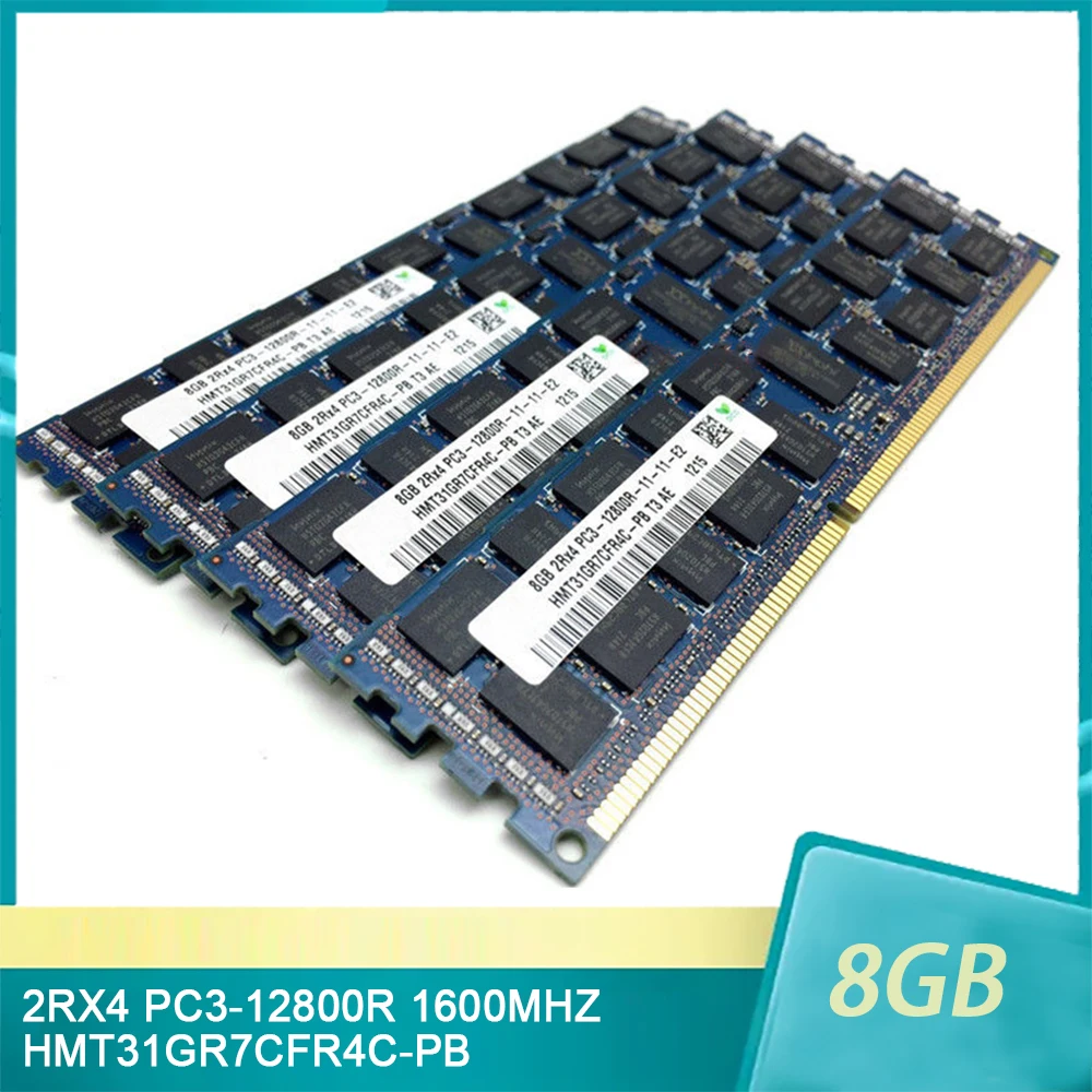 

1Pcs 8GB 8G 2RX4 PC3-12800R 1600MHZ HMT31GR7CFR4C-PB DDR3 1600 Memory For SK Hynix RAM