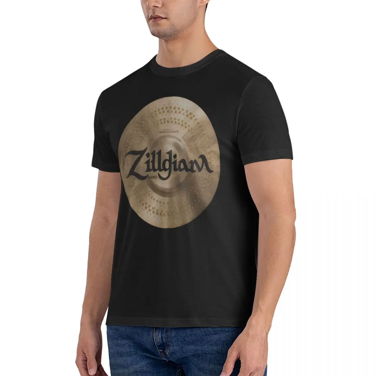 Celestial Serenity T Shirt for Men Cotton Funny T-Shirt Round Collar Zildjian Tee Shirt Short Sleeve Clothes Printed