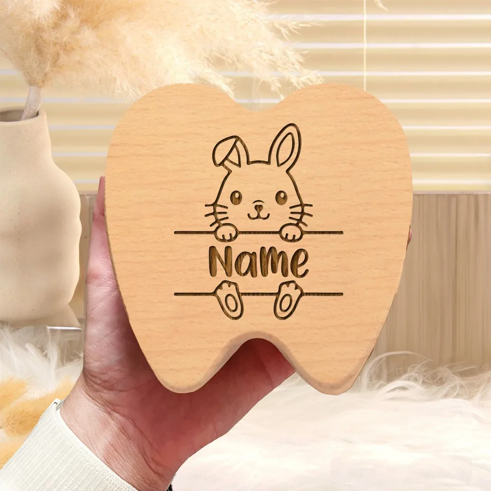 Personalized Tooth Fairy Box Baby Teeth Keepsake Box Tooth Fairy Holder New Baby Gifts Kids Birthday Gift
