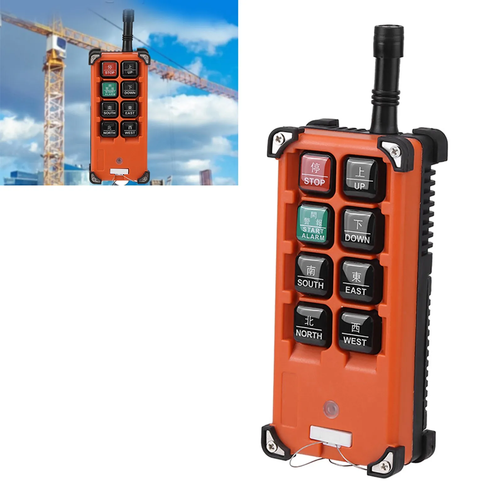 24VDC Hoist Crown Block 1 Kecepatan Sistem Kontrol Radio Remote Kontrol dan Penerima Set Hoist Remote Control Hoist Kontrol Radio