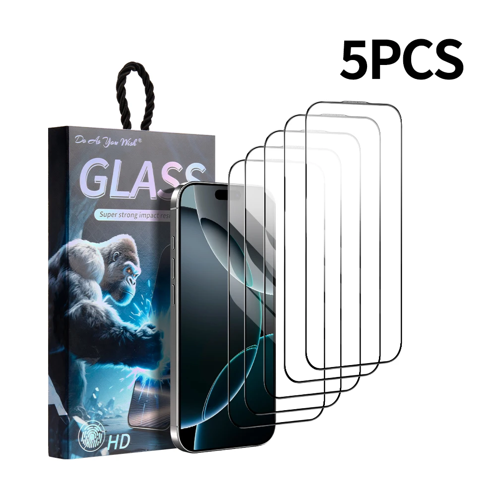 1/5Pcs Gehärtetes Glas Für iPhone 17 Pro Max 17 Air Screen Protector Für iPhone 17 16 15 14 Pro Max Plus 13 12 Pro Max Plus Mini