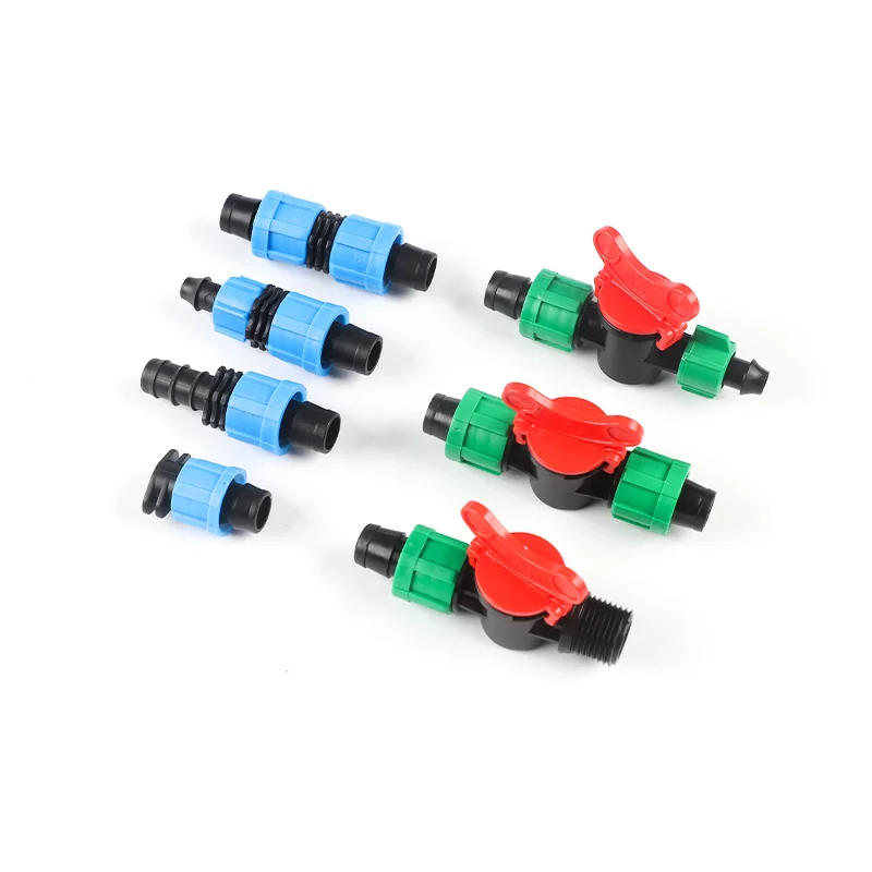 Full Set 16mm Garden Irrigation Drip Tape Connector Collection Home Lawns Watering Pipe Joints Tube Adapters Connectors