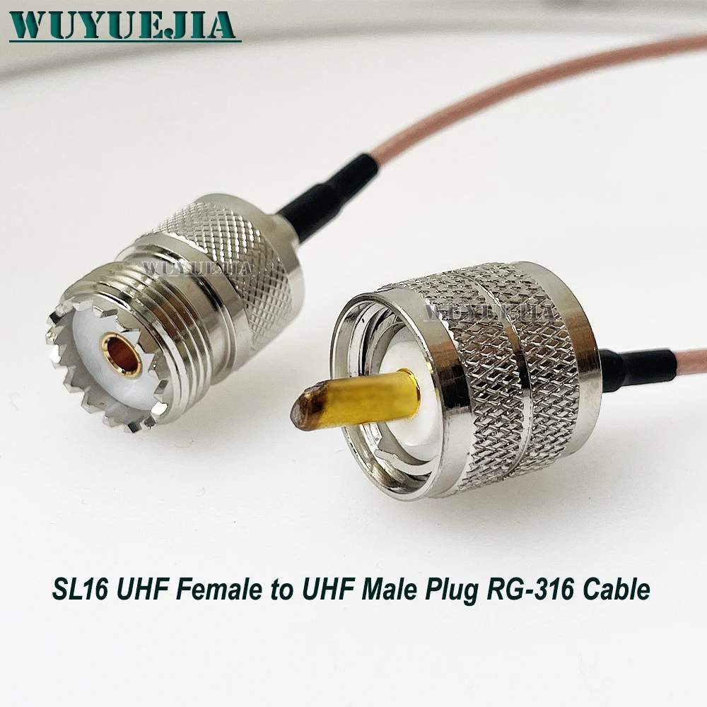 SO239 PL259 RG316 Coax Cable SL16 UHF Male Plug to UHF Female Jack Jumper Pigtail 50 ohm Antenna Cable for CB Radio Ham Scanner