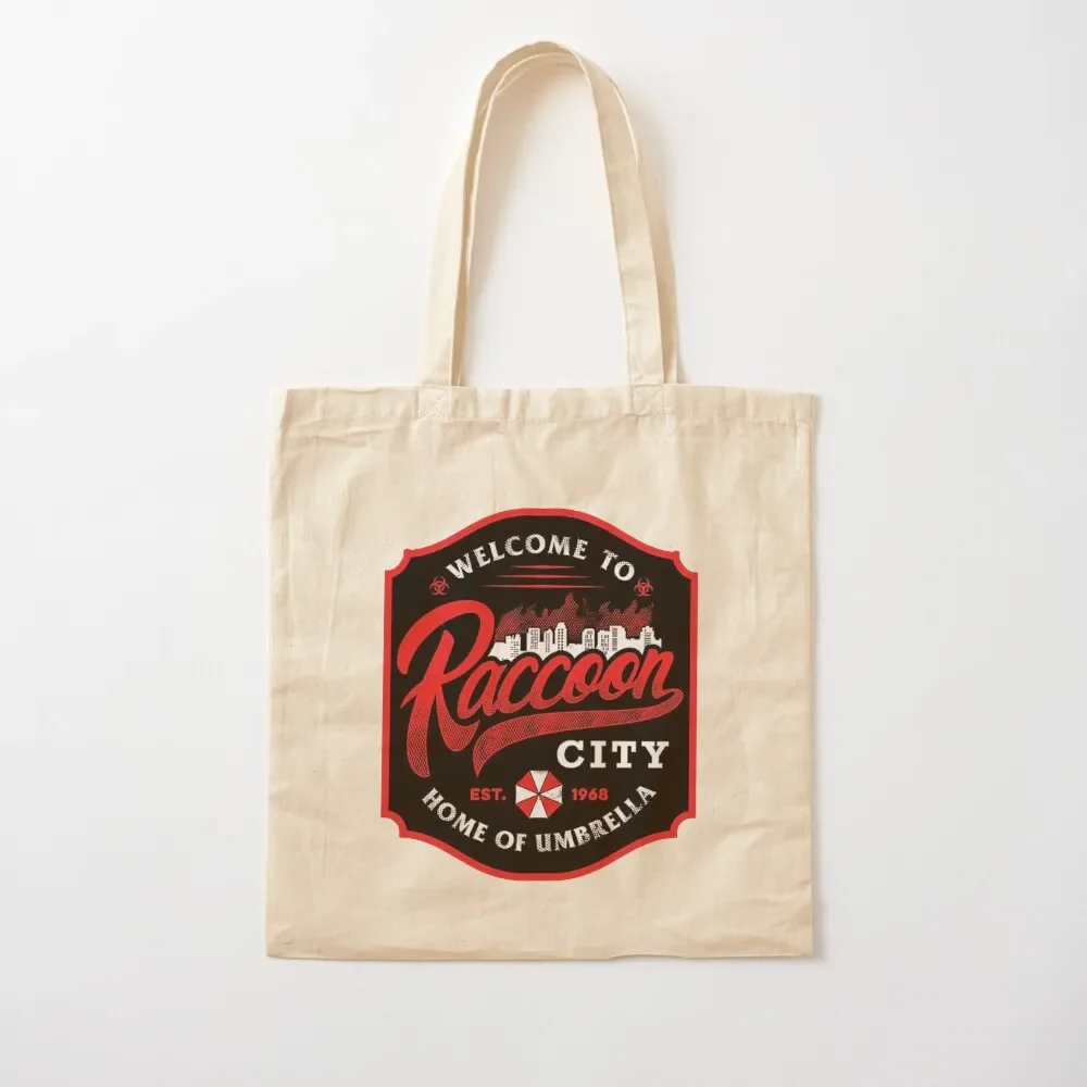 Welcome to Raccoon City Tote Bag large size bags tote bag canvas tote bags