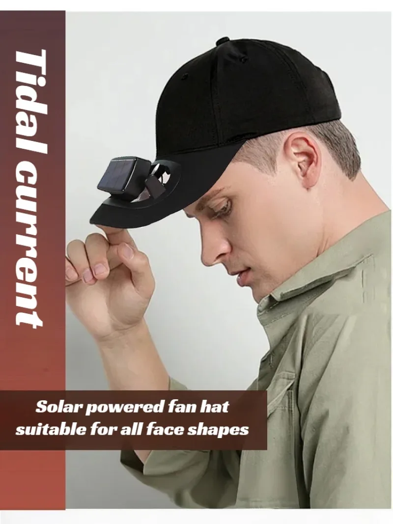 قبعة شمس صغيرة بمروحة، أغطية رأس متعددة الوظائف، مظلة واقية من الشمس، حماية من الأشعة فوق البنفسجية في الهواء الطلق