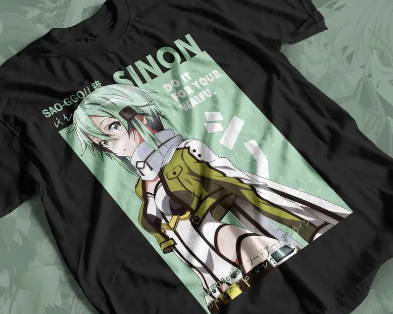 Sinon Anime T-shirt Unisex, Anime Manga Shirt