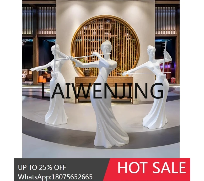 Lobby Welcome Figure Sculpture Large Floor Ornaments Sales Office Hall Doorway Decoration Artwork