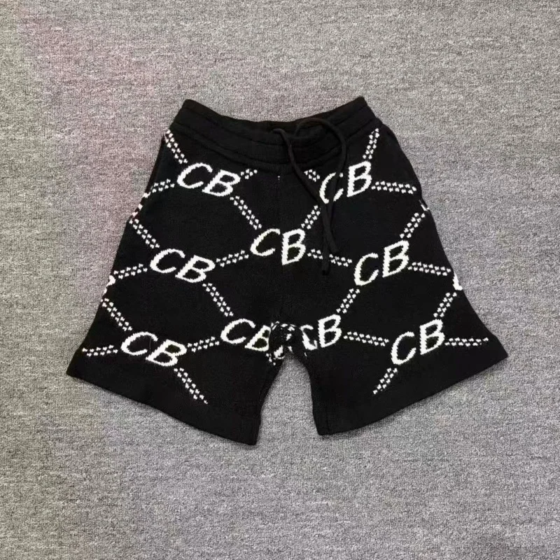 Latest Cole Buxton 26SS Letter Jacquard Wool Drawstring Knit Men Women Oversized Casual High-End Shorts