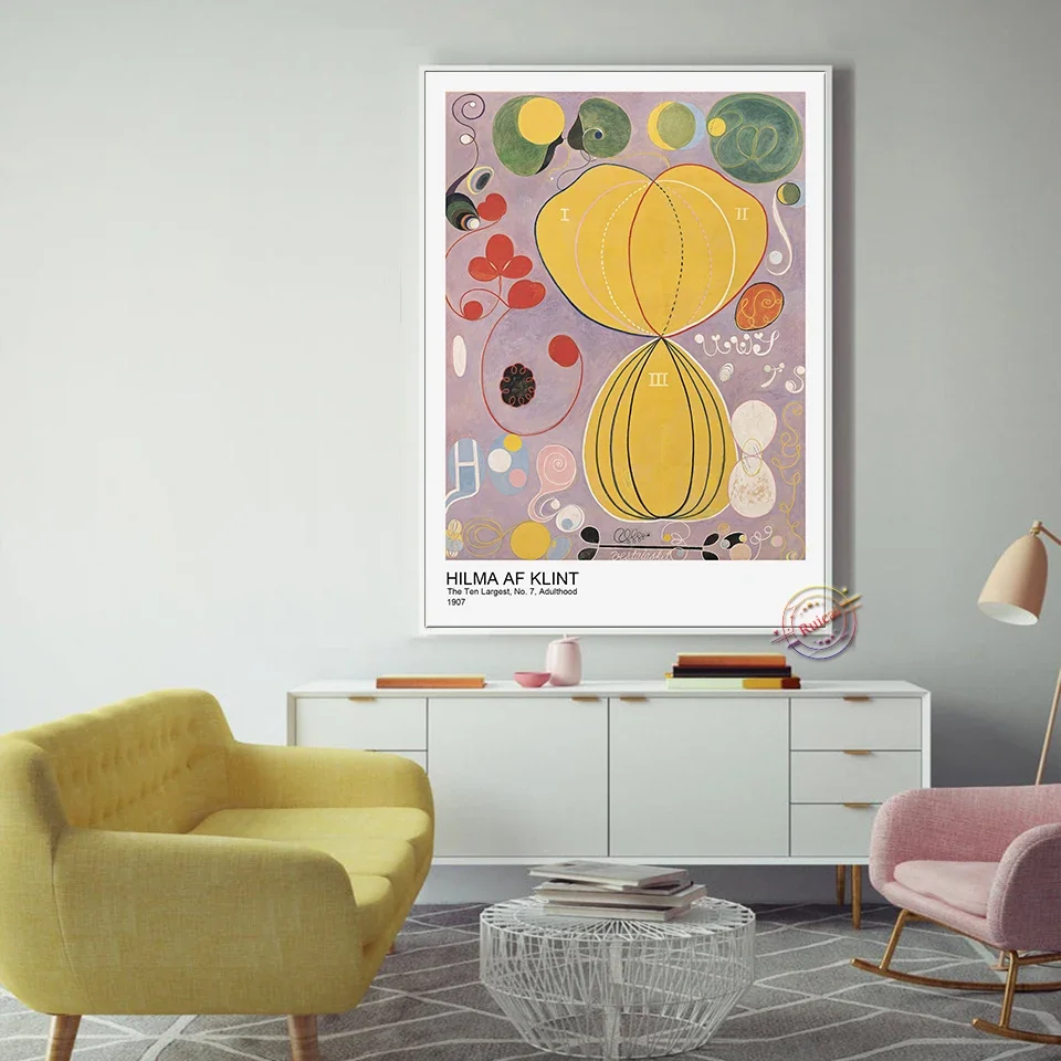 Hilma Af Klint Posters Museum Exhibition Wall Art Abstract Canvas Painting Prints Modern Picture Home Decor Gift