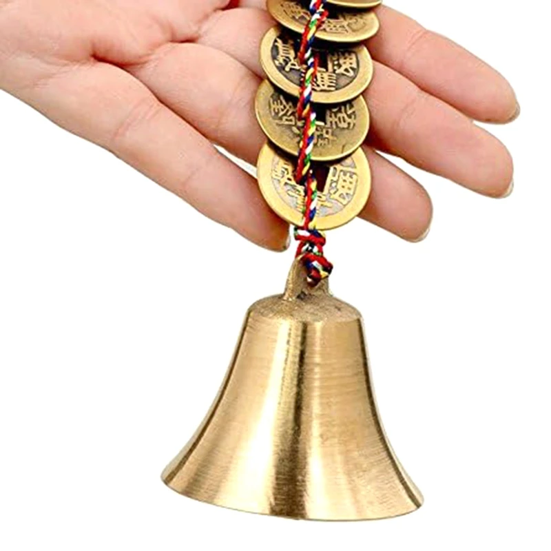 Chinese Feng Shui Copper Bell, Porta Chime ou Decoração, Riqueza e Seguro, Paz e Sucesso