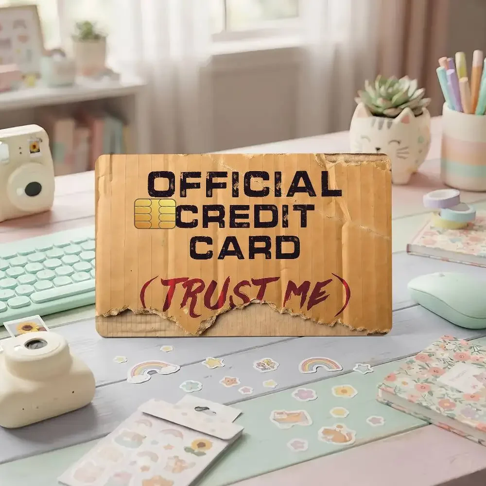 Parody Official Credit Card Public Transportation Cards Sticker Waterproof Card Face Decoration 4PCS