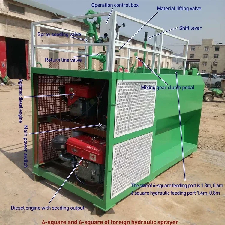 Hot sale grass seed spraying machine hydroseeding for sloping engineering