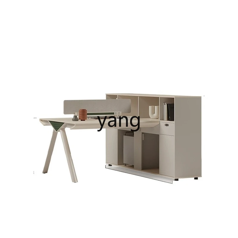 

LMM staff booth booth double 2 people 4 face-to-face office accounting t-shaped screen table and chair combination