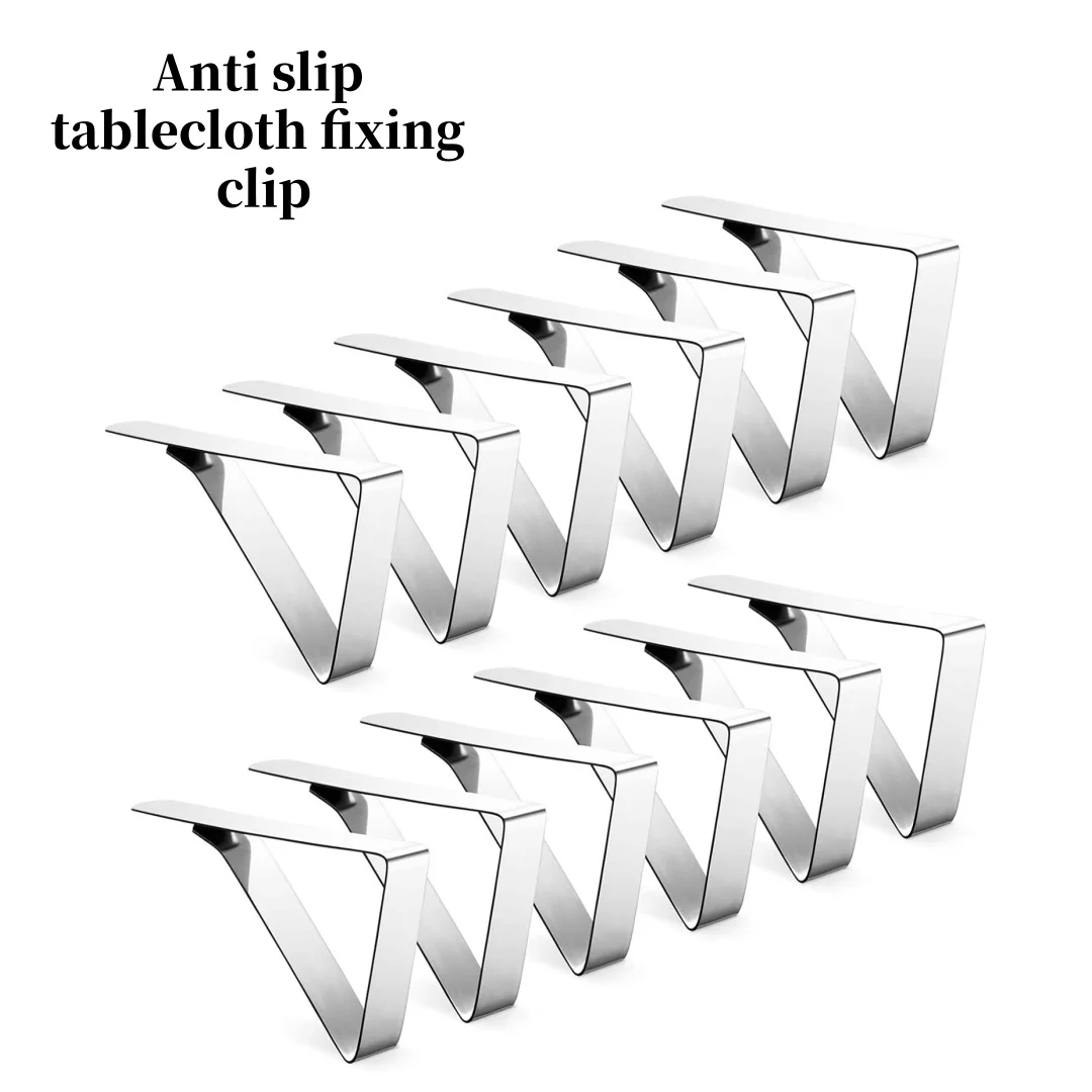 Stainless Steel Tablecloth Clip and Dining Table Clip, Perfect for Restaurant Picnics, Tents, Weddings, and Graduation Parties