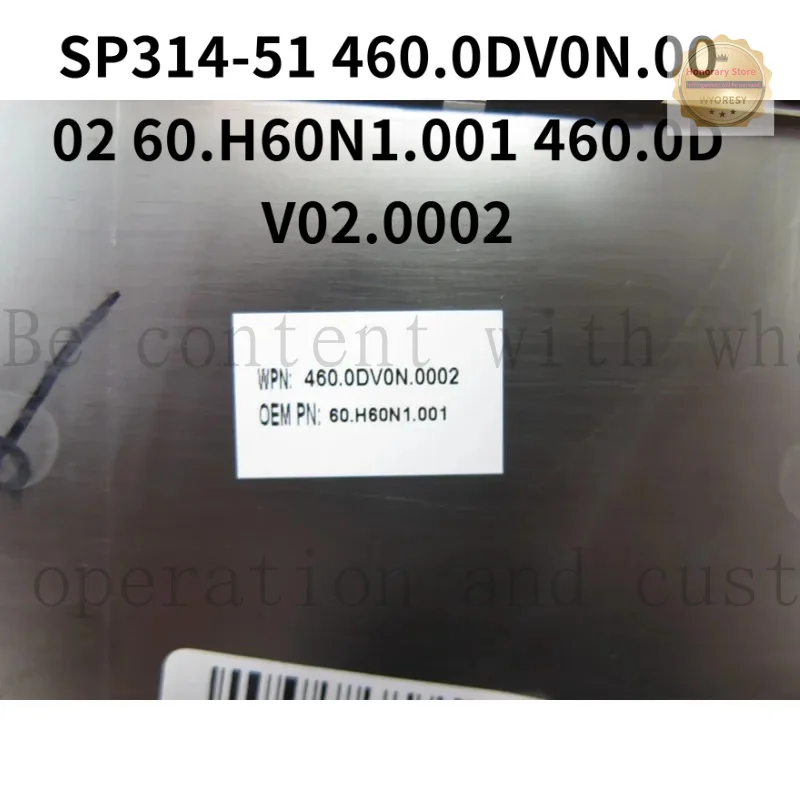 

YD YLaptop Bottom Case PalmRest For ACER For Spin3 Spin 3 SP314-51 460.0DV0N.0002 60.H60N1.001 460.0DV02.0002 Black No Touchpad
