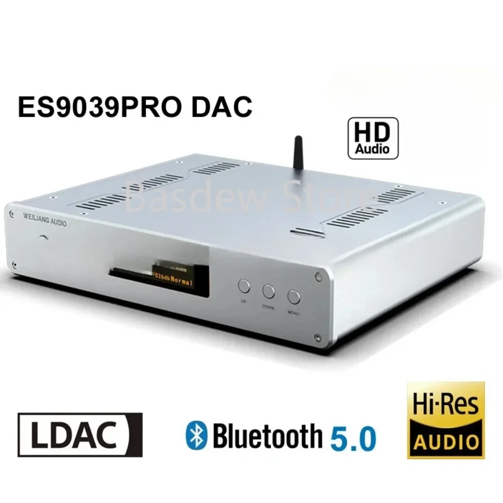 DSD DAC Decoder Amanero USB Remote Control DLHiFi DC300 Dual Core ES9038PRO ES9039PRO Bluetooth 5.0 Balanced HiFi Audio