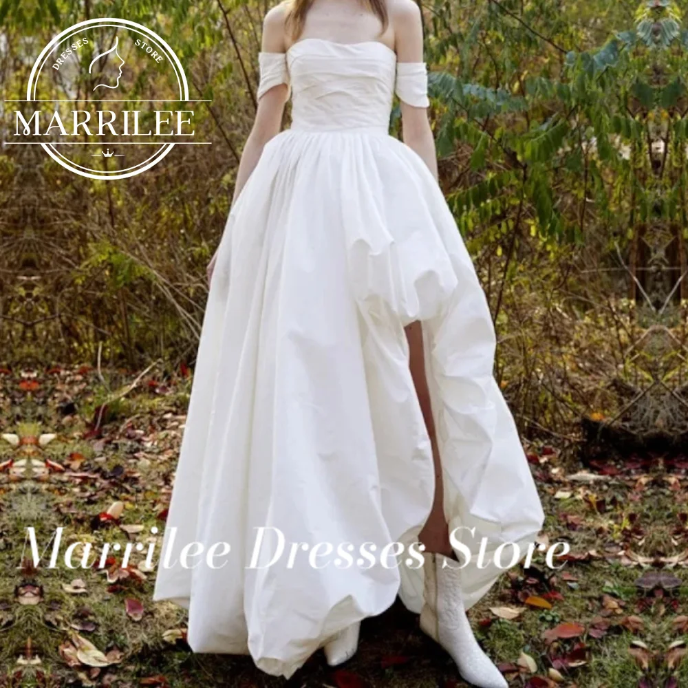 Morden-Robe de Mariée Simple et Modeste, à Manches Courtes, avec Fente Latérale, pour Patients, ixFormelle, 2024