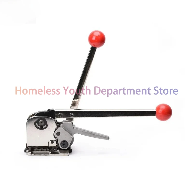 Manual Steel Strapping Tool GD35 Buckle Free Sealless Handheld Steel Strapping Machine for 13/16/19 mm Steel Strip Strap