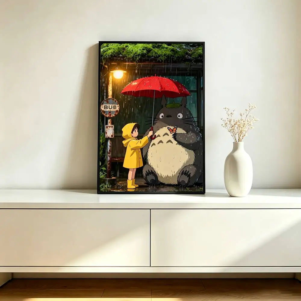 Japan Hot Anime T-Totoro Poster High Quality Dorm Living Room Aesthetic Wall Decoration Painting Stickers Gift