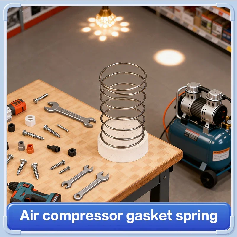 

1PC Air Compressor Rubber Seal Pads Spring Set Air Compressor Check Valve Spool Spring For 65/90/95/105 Type Air Compressor