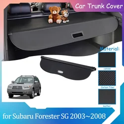 Car Trunk Covers for Subaru Forester SG 2003~2008 Waterproof Luggage Retractable Curtain Shelter Privacy Cargo Pad Accessories