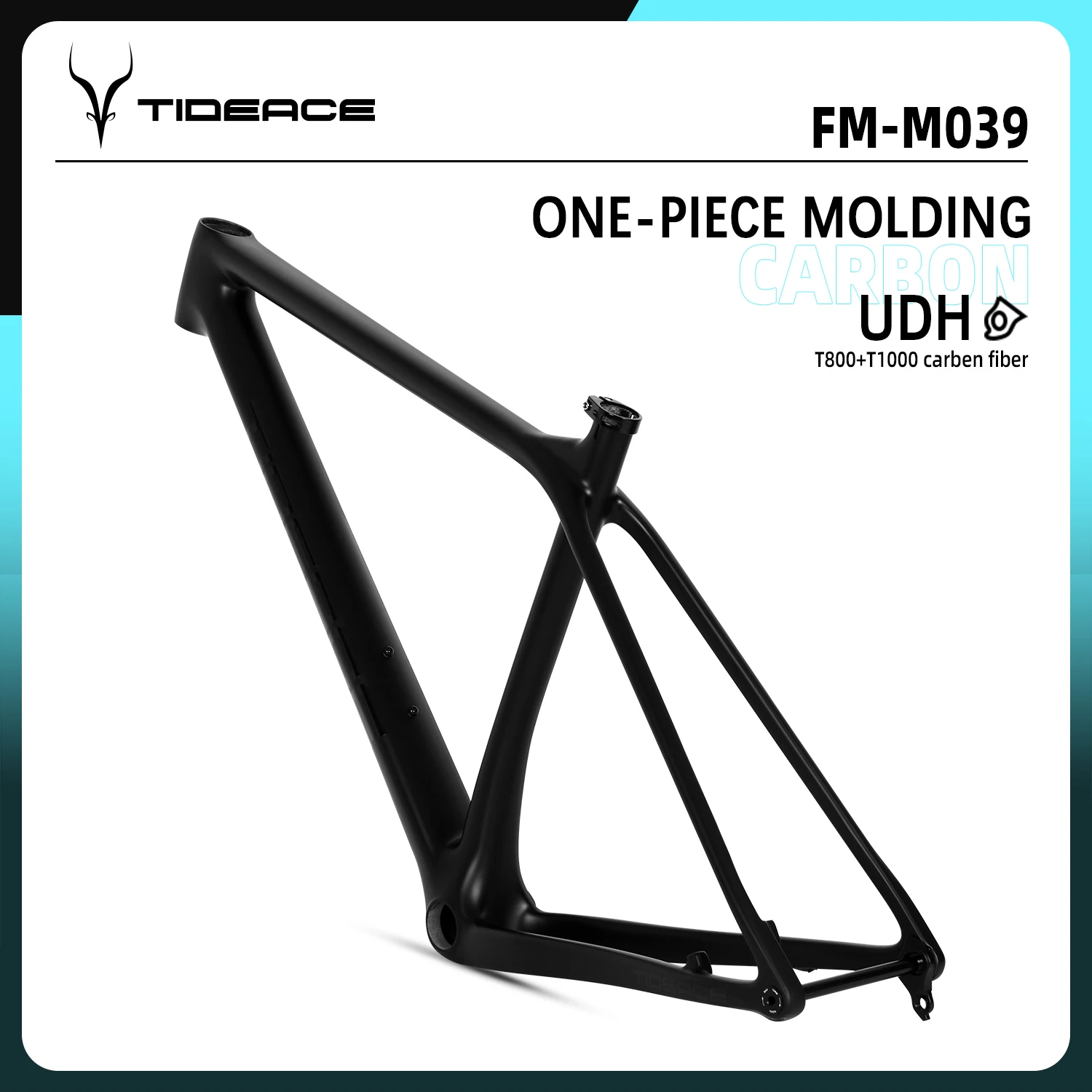 One-Piece Mold UDH XC Mtb 29 Frame 148mm MTB Boost Frame Light Weight 29er Carbon Fiber MTB Hardtail Mountain Bike Frame Tideace