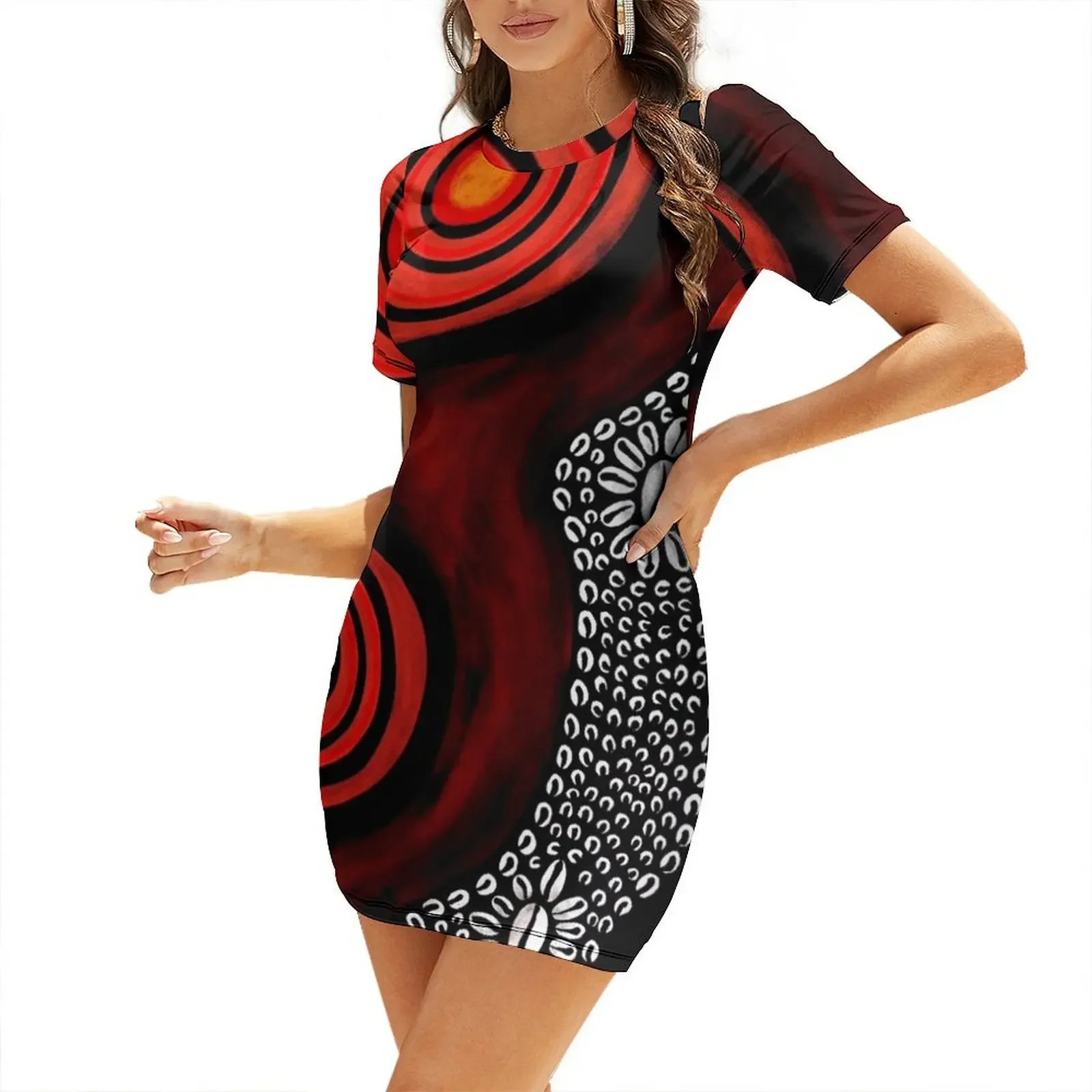 

#396B - Segments Of Life II - Artist Nathalie Le Riche Short-Sleeved Dress womens clothing dresses for special events