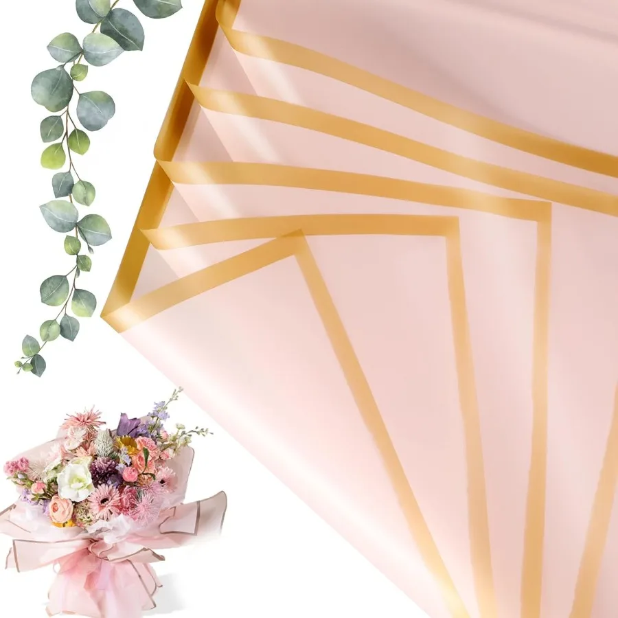 25 Sheets Flower Wrapping Paper Floral Bouquet Wrapping Paper Waterproof Korean Florist Supplies Packaging Paper for DIY Crafts