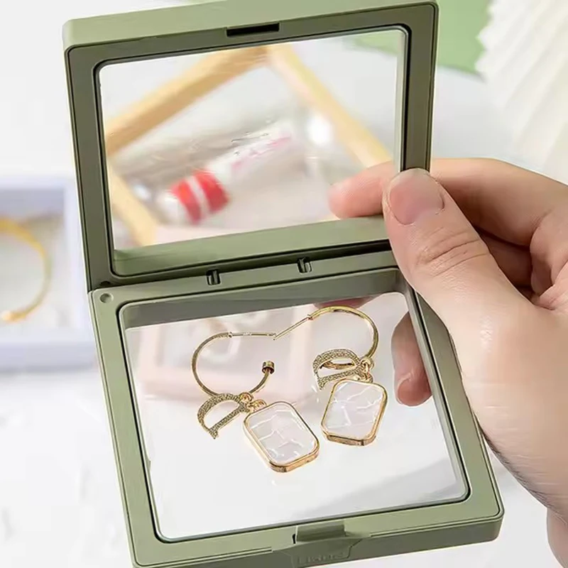 

Hot Sale Clear PE Film Acrylic Jewelry Box Transparent Colourful 3D Floating Frame Case Suspension Gem Display Packing Box