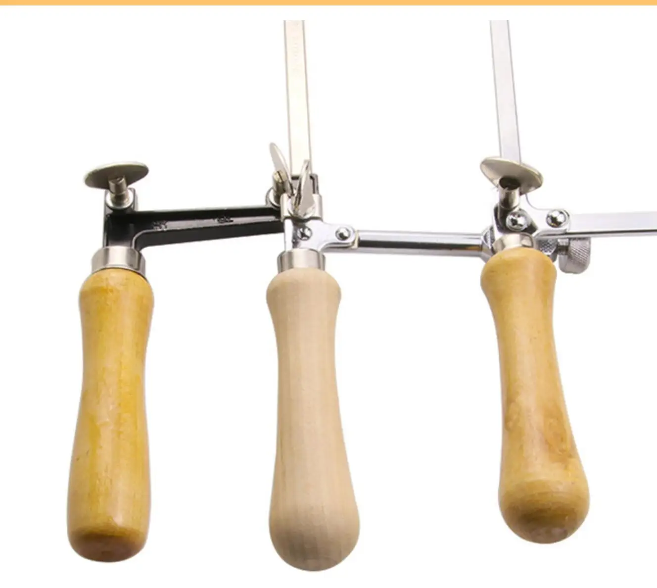 U-shape Saw Bow With Wooden Handle Fixed Adjustable Jewelry Saw Frame Diy Tools