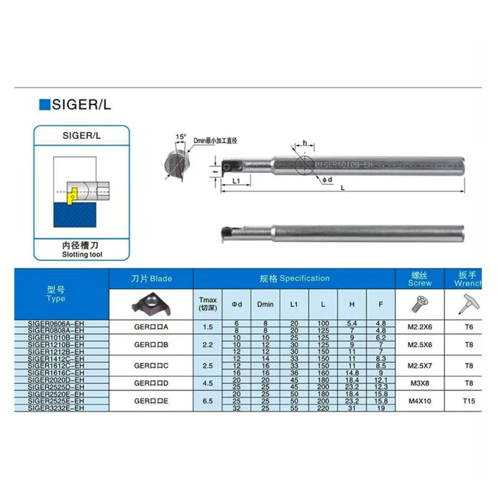 حامل أدوات داخلي من الفولاذ الربيعي DIGER SIGER0808 DIGER1010 DIGER1210 DIGER1212 DIGER1210 DIGER1616 DIGER2020 A B C D