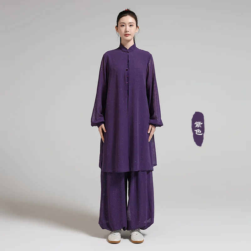 بدلة تاي تشي المتدفقة للسيدات - زي فنون الدفاع عن النفس الجديد لـ Taiji & Baduanjin، ملابس الأداء الجماعي والممارسة #6