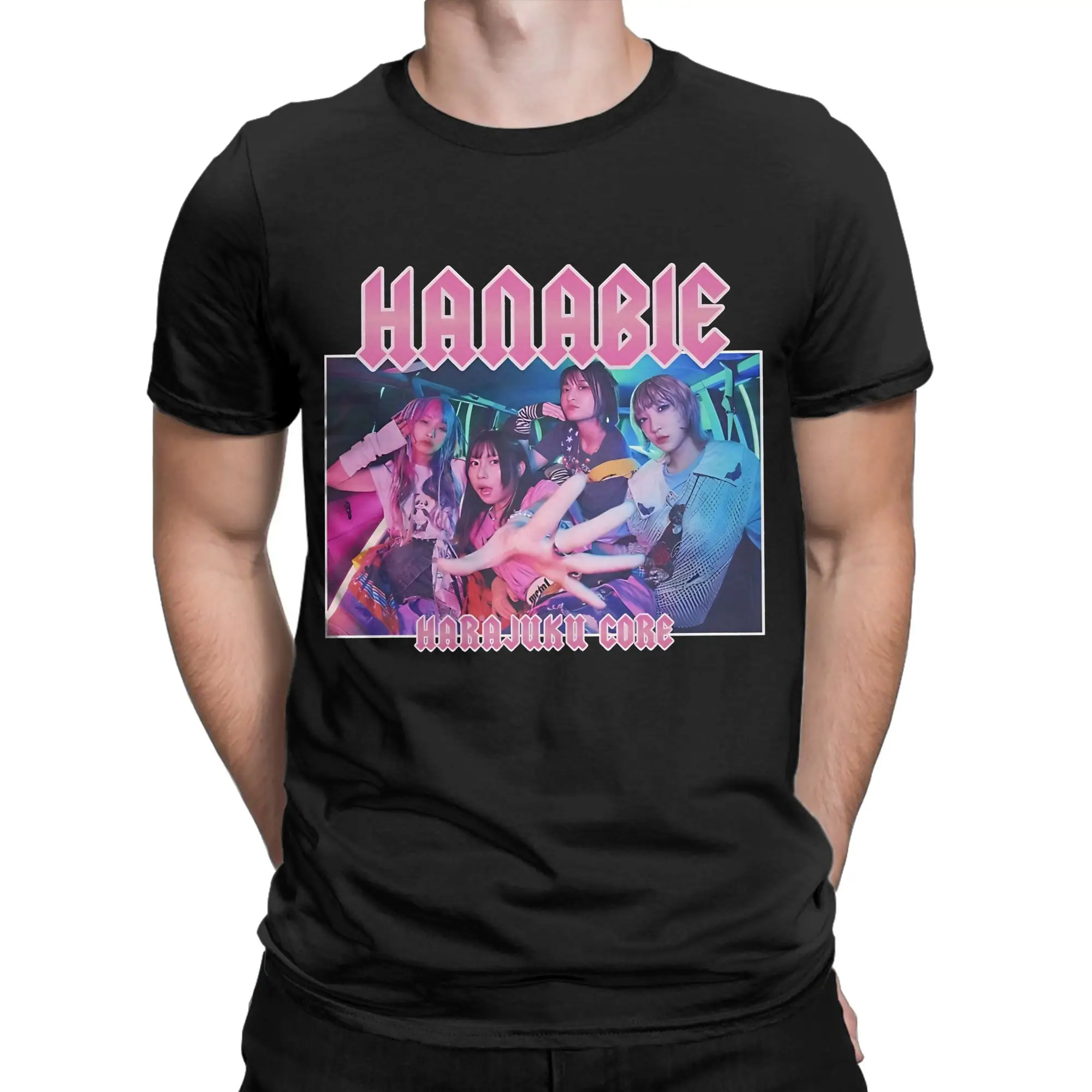 HANABIE Classic Shirt Funny 100% Cotton T-Shirt Hanabie Tops Tees For Men