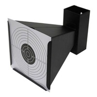 Black Pellet Trap Funnel Shape Bullets Collector with Paper Targets Airsoft and Pellet Gun Shooting Outdoor Indoor Sports