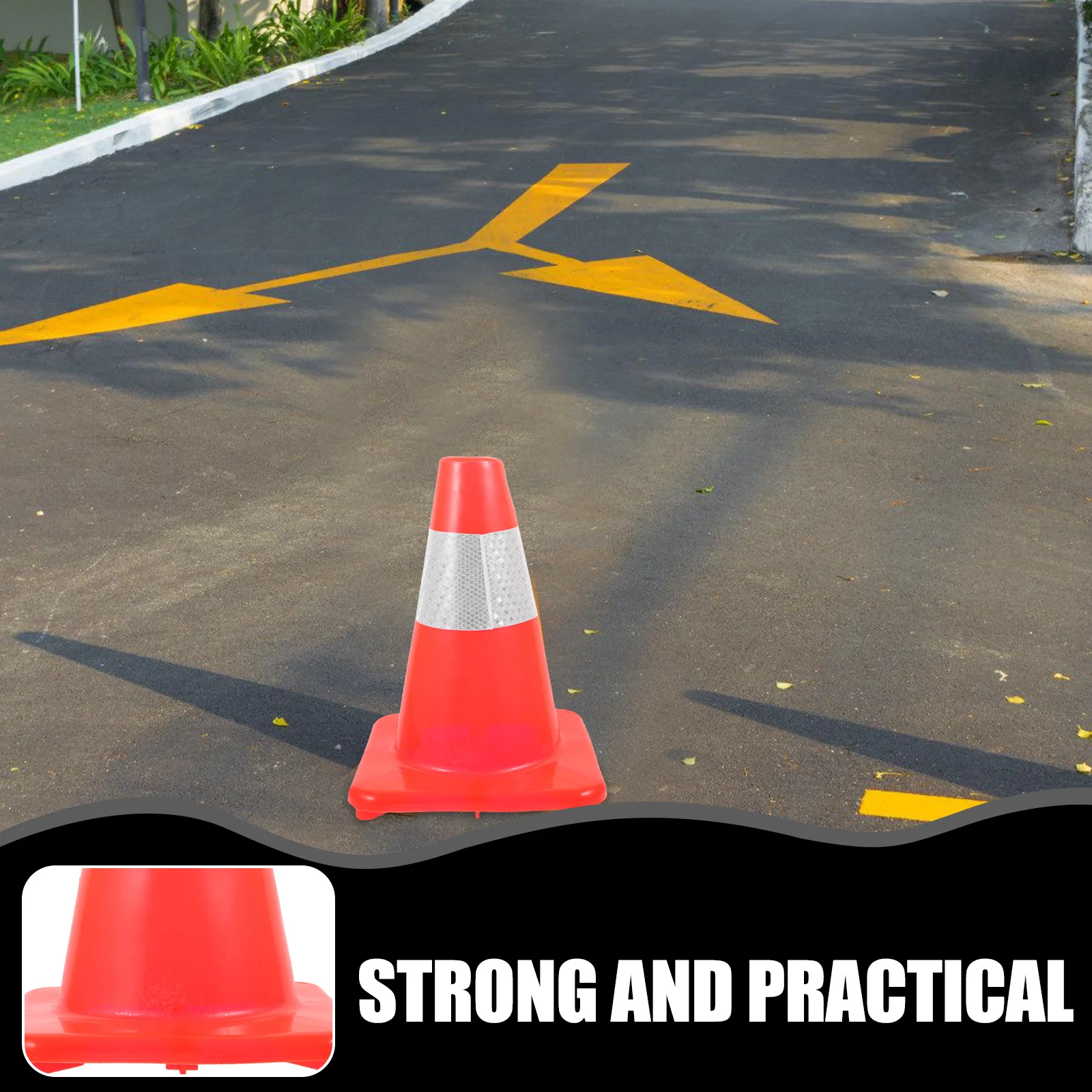 Прочный светоотражающий дорожный конус для парковки, строительный конус безопасности, высоковидимые дорожные конусы для активного отдыха